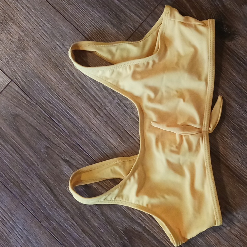 Girls yellow bikini swimsuit